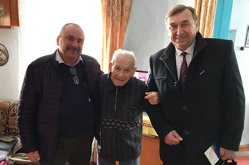 Поздравление ветерана вов Сергиенко Семен Герасимовича с 23 февраля